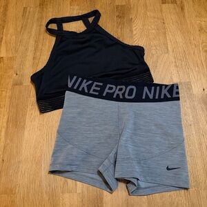 Victoria's Secret Nike MEDIUM Sports Bra and Athletic Shorts Set
